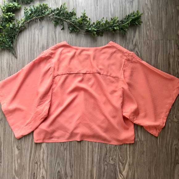 Forever 21 Pink Surplice Crop Top - Picture 5 of 6